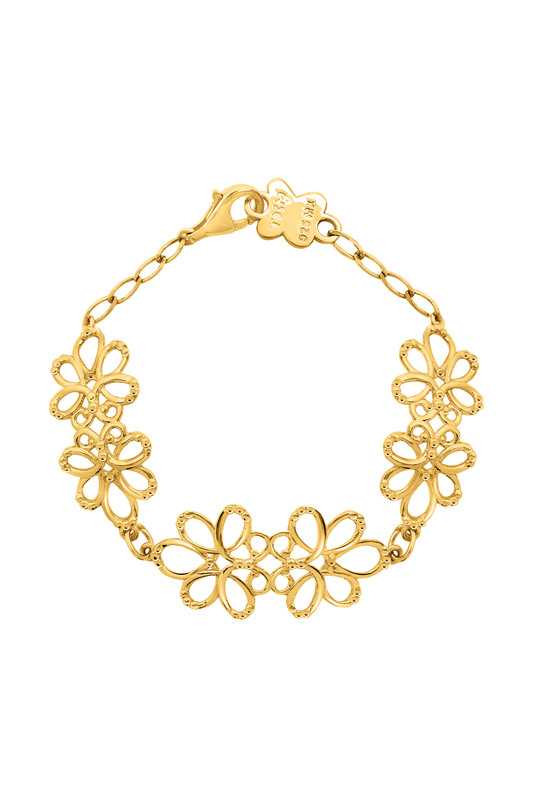 Pulsera Mujer Plata 925 Serenata 3 Modulos Dorada - Tanya Moss
