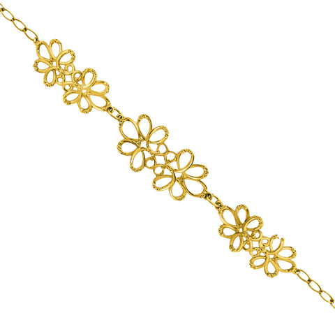 Pulsera Mujer Plata 925 Serenata 3 Modulos Dorada