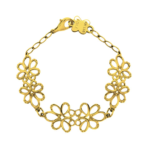 Pulsera Mujer Plata 925 Serenata 3 Modulos Dorada