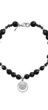 Pulsera Mujer Plata 925 Magia Luna Loto Agata Negra - Tanya Moss
