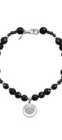 Pulsera Mujer Plata 925 Magia Luna Loto Agata Negra - Tanya Moss