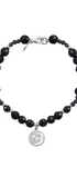 Pulsera Mujer Plata 925 Magia Luna Prosperidad Agata Negra - Tanya Moss