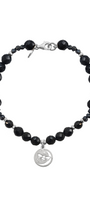 Pulsera Mujer Plata 925 Magia Luna Prosperidad Agata Negra - Tanya Moss