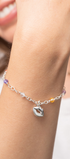 Pulsera Mujer Plata 925 Ecos Labios Circonia Multicolor - Tanya Moss
