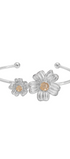 Brazalete Florecer Dos Flores con Topacio Champange - Tanya Moss