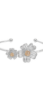 Brazalete Florecer Dos Flores con Topacio Champange - Tanya Moss