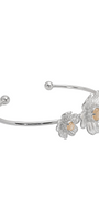 Brazalete Florecer Dos Flores con Topacio Champange - Tanya Moss