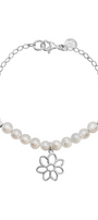 Pulsera Plata 925 Dalia Flor y Perlas - Tanya Moss