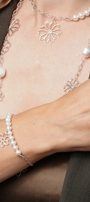 Pulsera Plata 925 Dalia Flor y Perlas - Tanya Moss