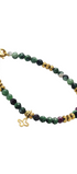 Pulsera Plata 925 Rubí­ Zoisita Con Mariposa Dorada - Tanya Moss