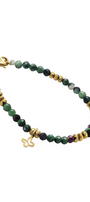 Pulsera Plata 925 Rubí Zoisita Con Mariposa Dorada - Tanya Moss