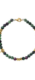 Pulsera Plata 925 Rubí­ Zoisita Con Mariposa Dorada - Tanya Moss