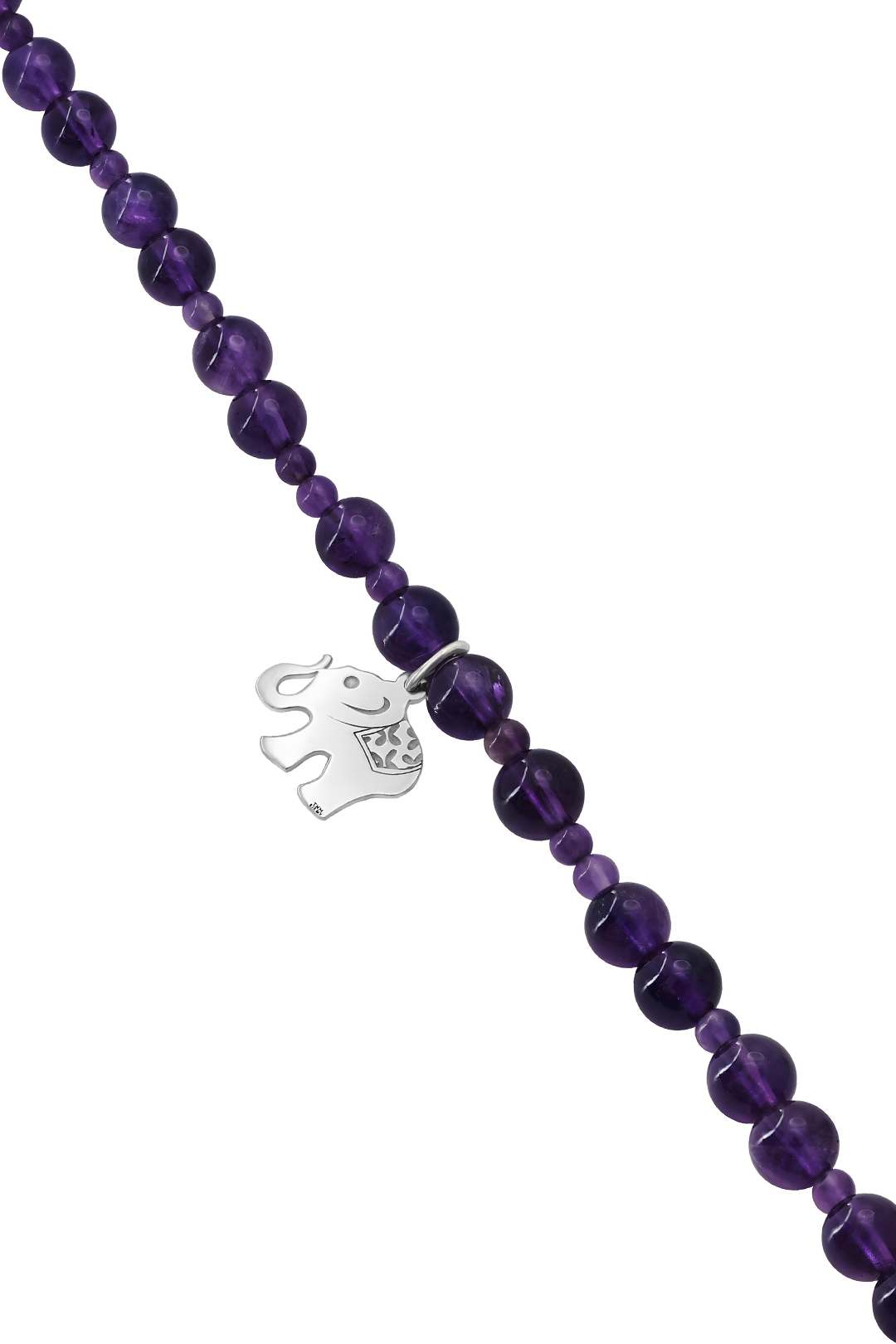 Pulsera Básica Amatistas Charm Elefante Ganesha - Tanya Moss