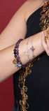 Pulsera Básica Amatistas Charm Elefante Ganesha - Tanya Moss
