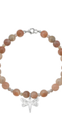 Pulsera Básica Piedra Sol Y Opalo Rosa Charm Libelula - Tanya Moss