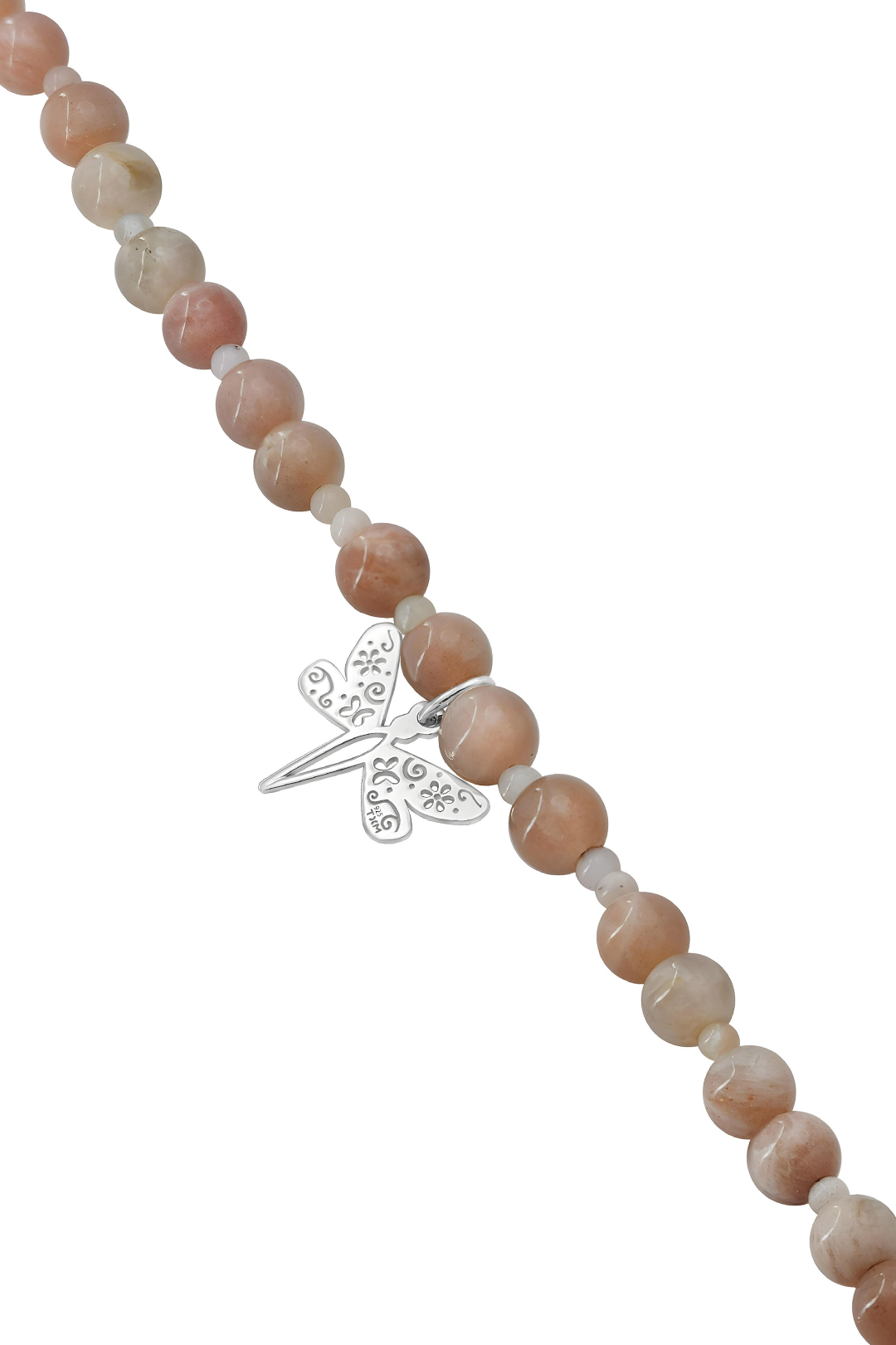 Pulsera Básica Piedra Sol Y Opalo Rosa Charm Libelula - Tanya Moss