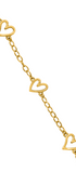Pulsera Plata 925 Corazones Latidos Dorada - Tanya Moss