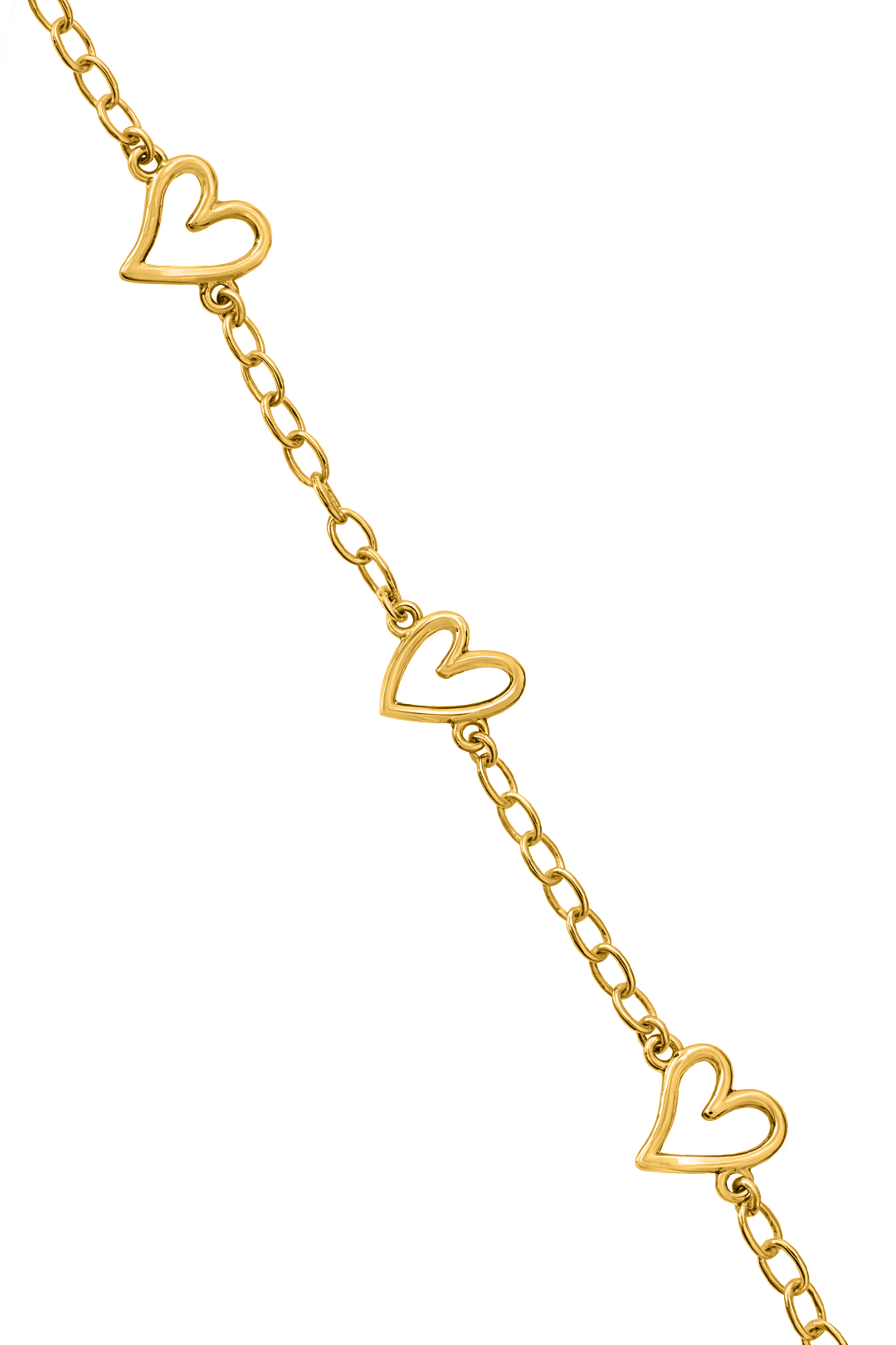 Pulsera Plata 925 Corazones Latidos Dorada - Tanya Moss