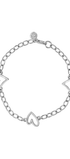 Pulsera Corazones Latidos Plata - Tanya Moss