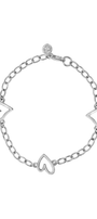 Pulsera Corazones Latidos Plata - Tanya Moss