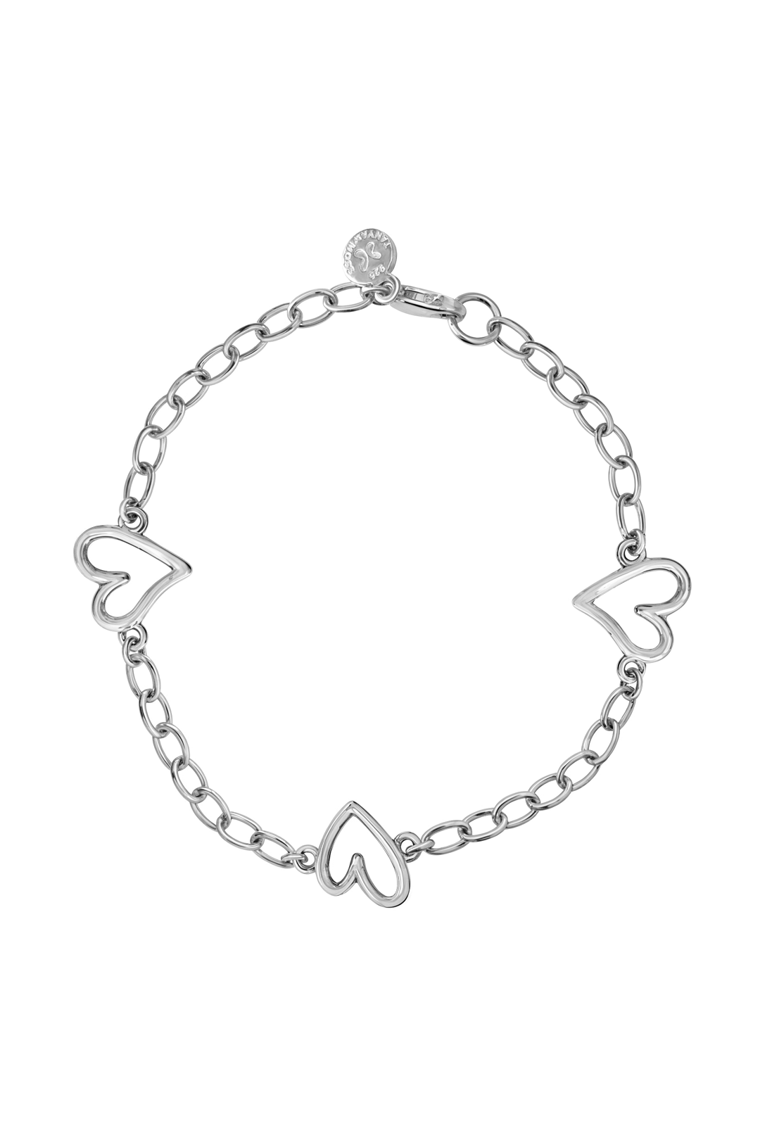 Pulsera Corazones Latidos Plata - Tanya Moss