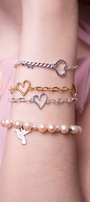 Pulsera Plata 925 Latidos Corazones - Tanya Moss