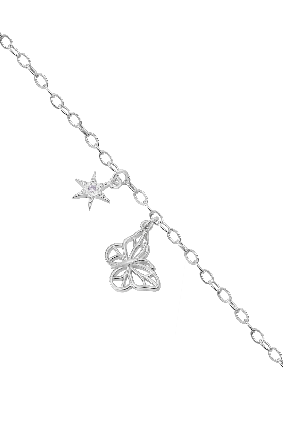Pulsera Plata 925 MIA Mariposa Y Estrella Con Circonias - Tanya Moss
