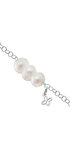Pulsera Plata 925 Mini Mariposa Mariposa con 3 Perlas Blancas - Tanya Moss