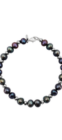 Pulsera Plata 925 Perlas 2026 Perlas Moradas con Hematita Plata - Tanya Moss