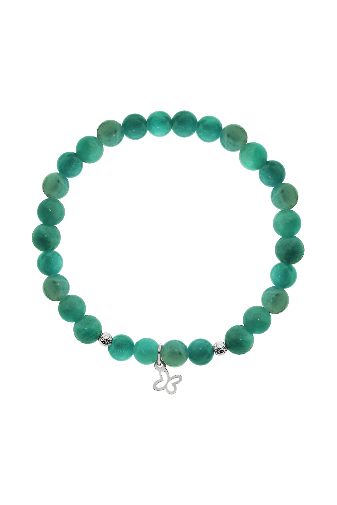 Pulsera Plata 925 Esenciales 2026 Amazonita con Mariposa Mini