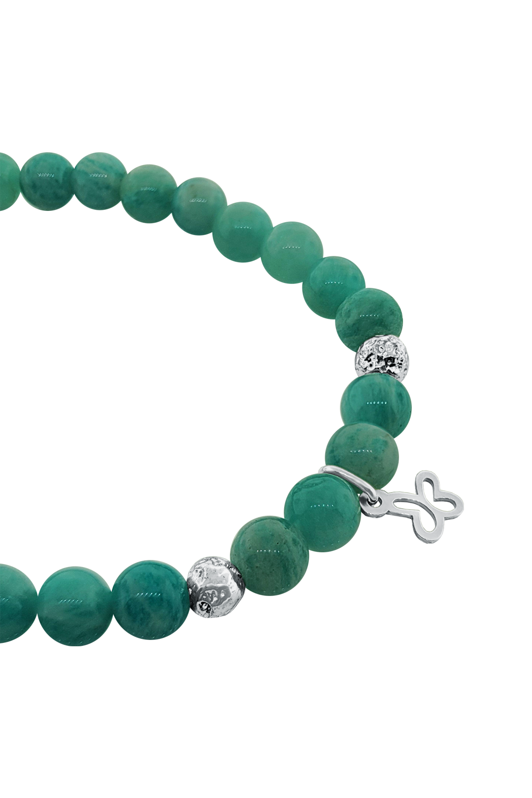 Pulsera Plata 925 Esenciales 2026 Amazonita con Mariposa Mini