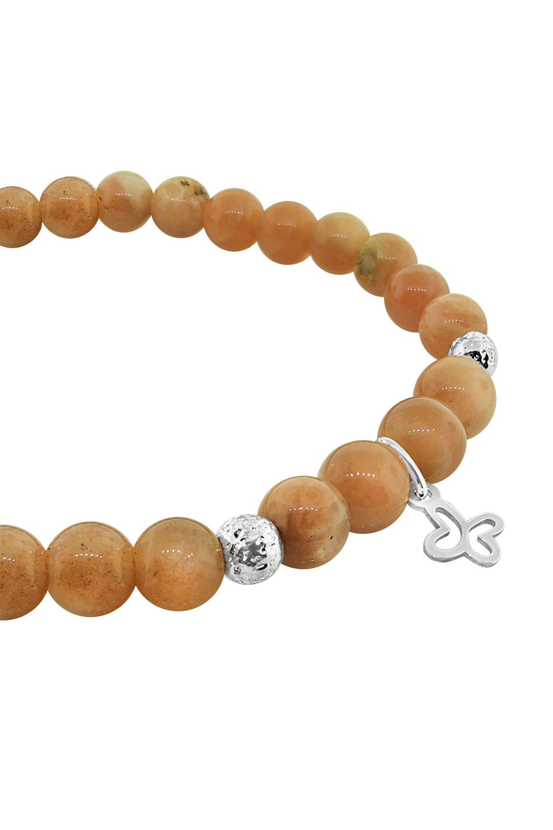 Pulsera Plata Esenciales 2026 Piedra Sol con Mariposa Mini