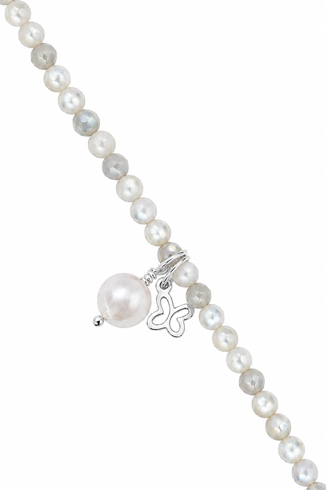 Pulsera Plata Esenciales 2026 River Shell con Mariposa y Perla