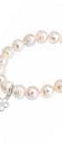 Pulsera Plata 925 Petit Perlas Blancas Y Charm Flor - Tanya Moss