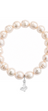 Pulsera Plata 925 Petit Perlas Blancas Y Charm Mariposa - Tanya Moss