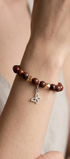 Pulsera Plata 925 Petit Piedras Jaspe Rojo Charm Mariposa - Tanya Moss