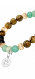 Pulsera Plata 925 Petit Piedras Amazonita Charm Estrella - Tanya Moss