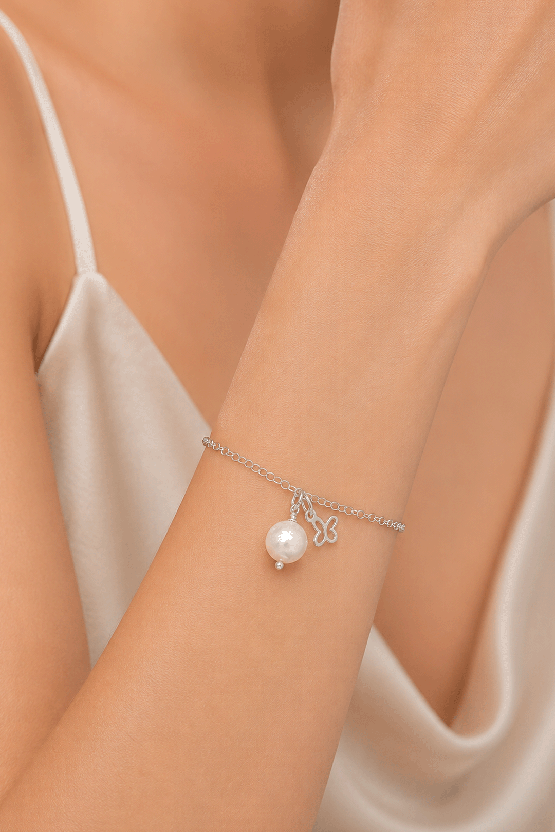 Pulsera Mariposa Mini Perla Mix
