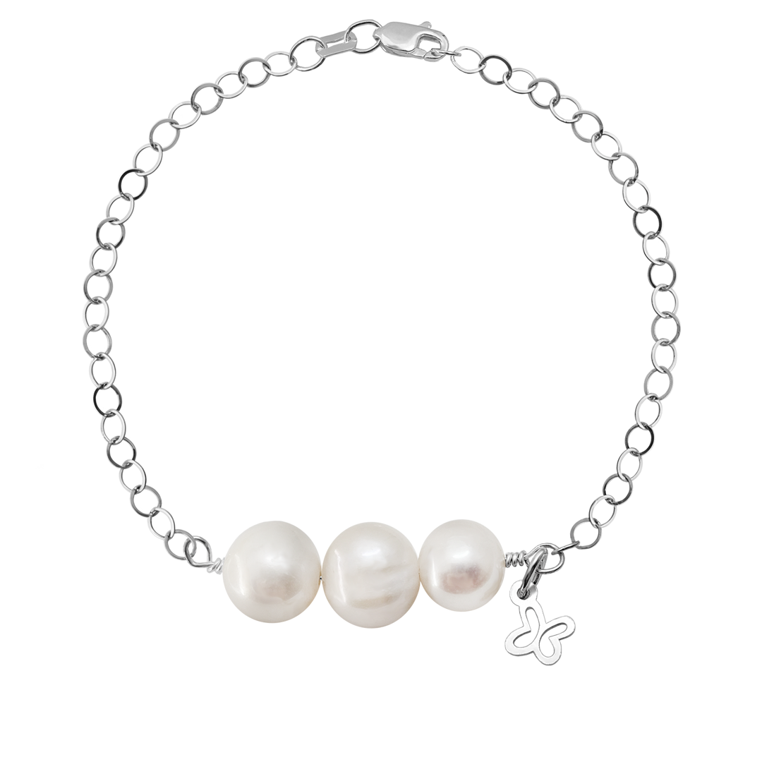 Pulsera Mariposa Mini 3 Perlas Mix
