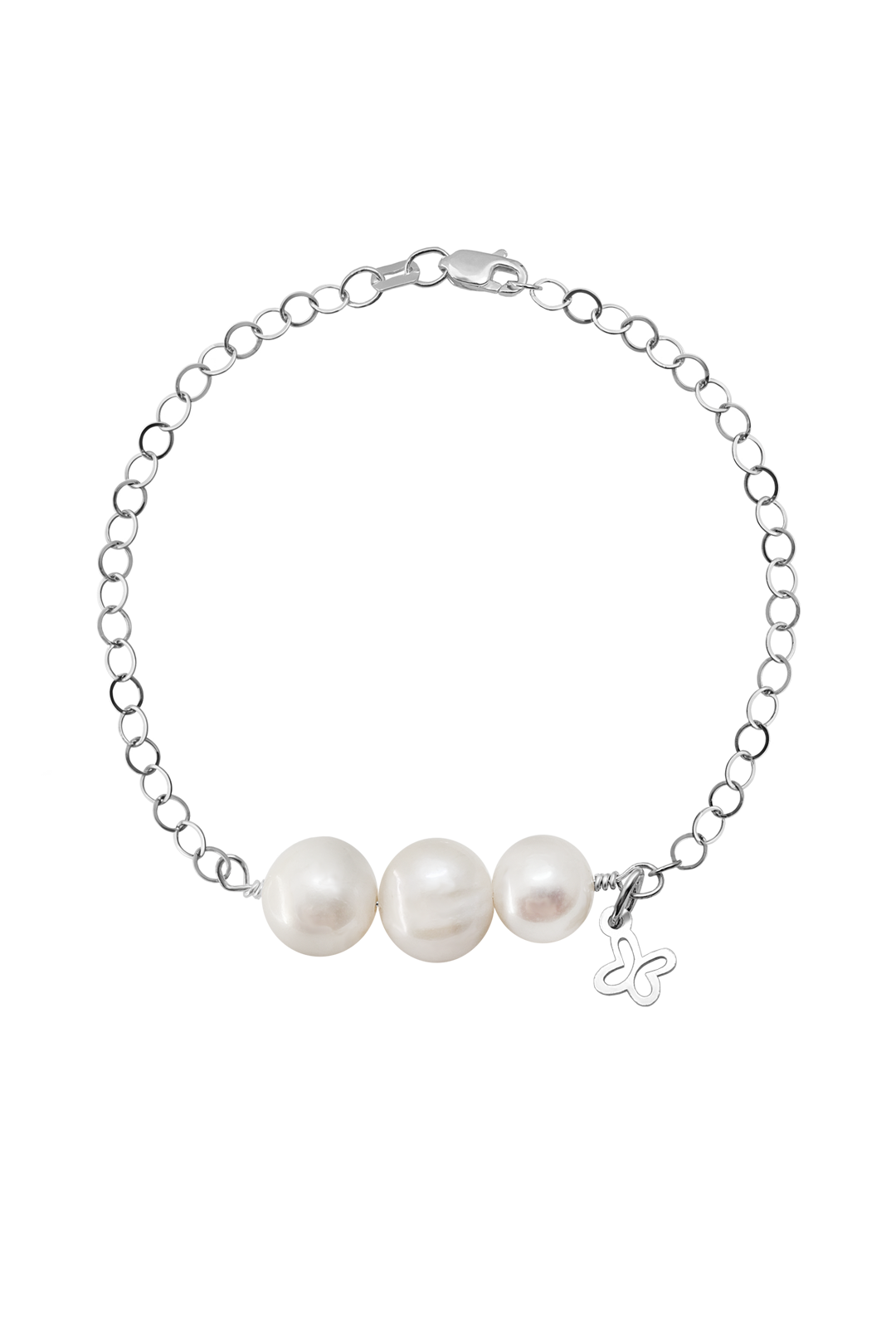 Pulsera Mariposa Mini 3 Perlas Mix