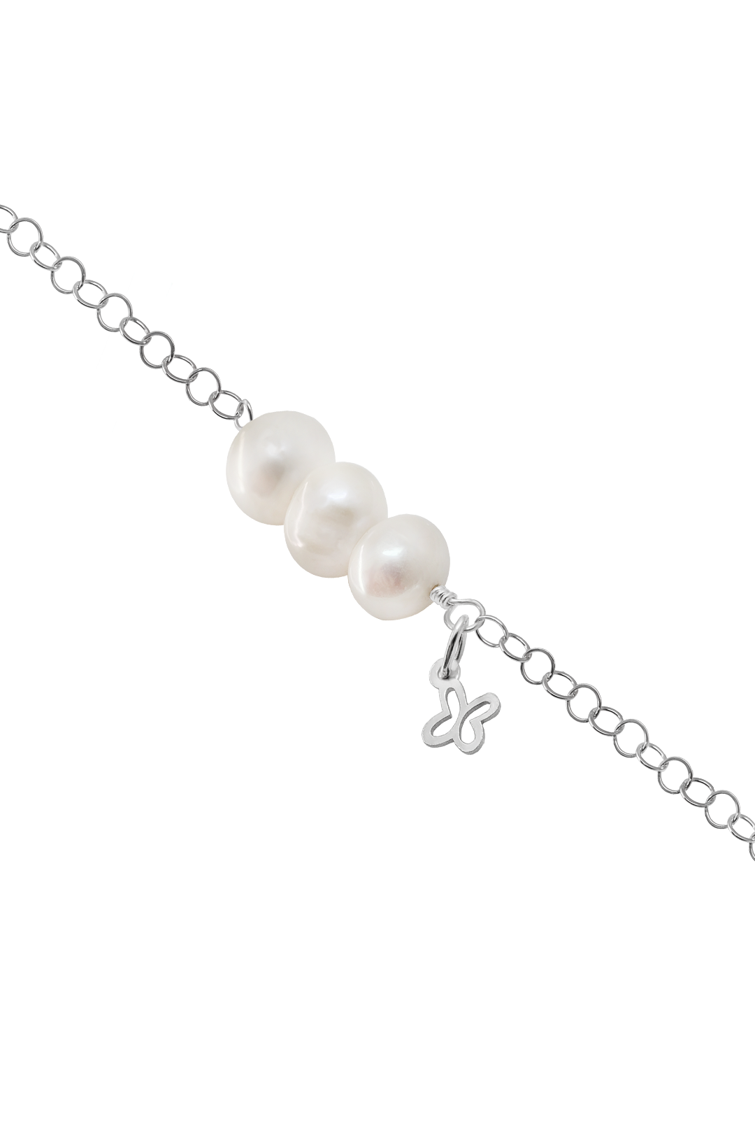 Pulsera Mariposa Mini 3 Perlas Mix
