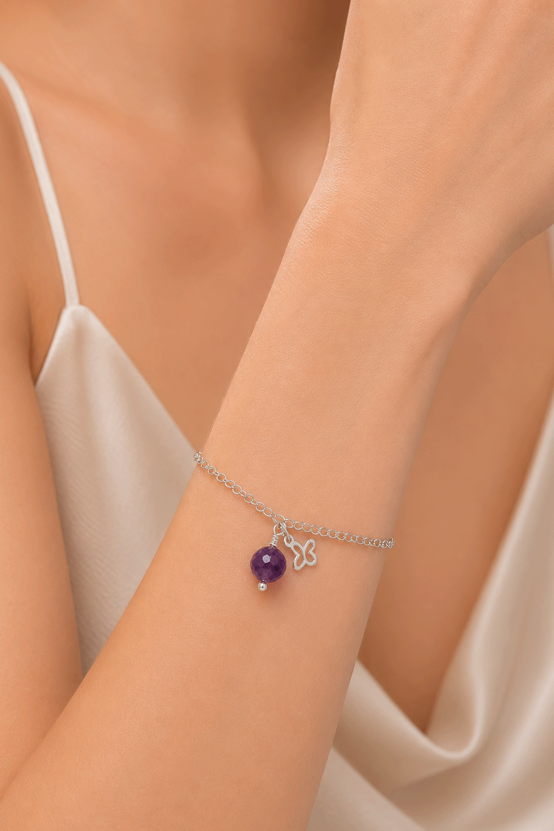 Pulsera Mariposa Mini Lepidolita