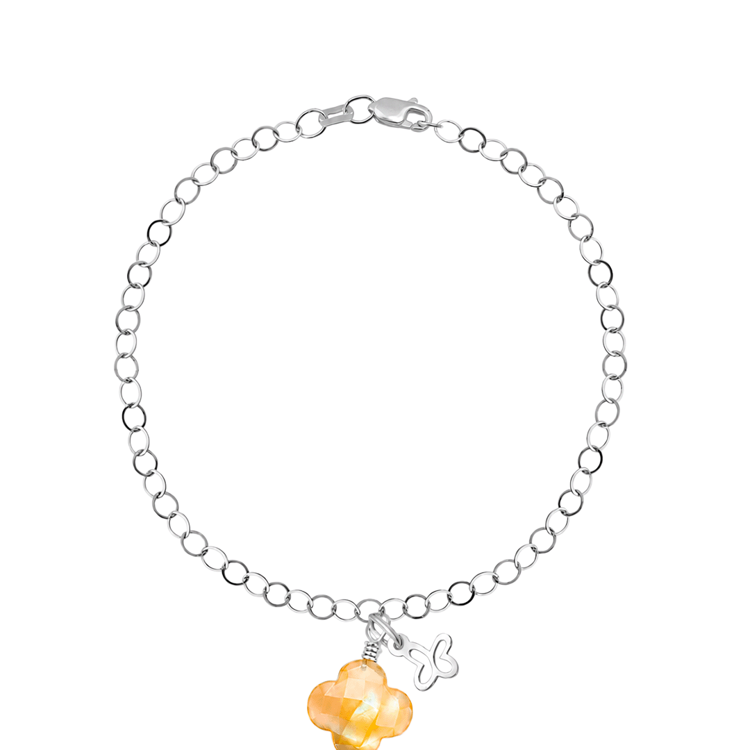 Pulsera Mariposa Mini MOP Amarilla