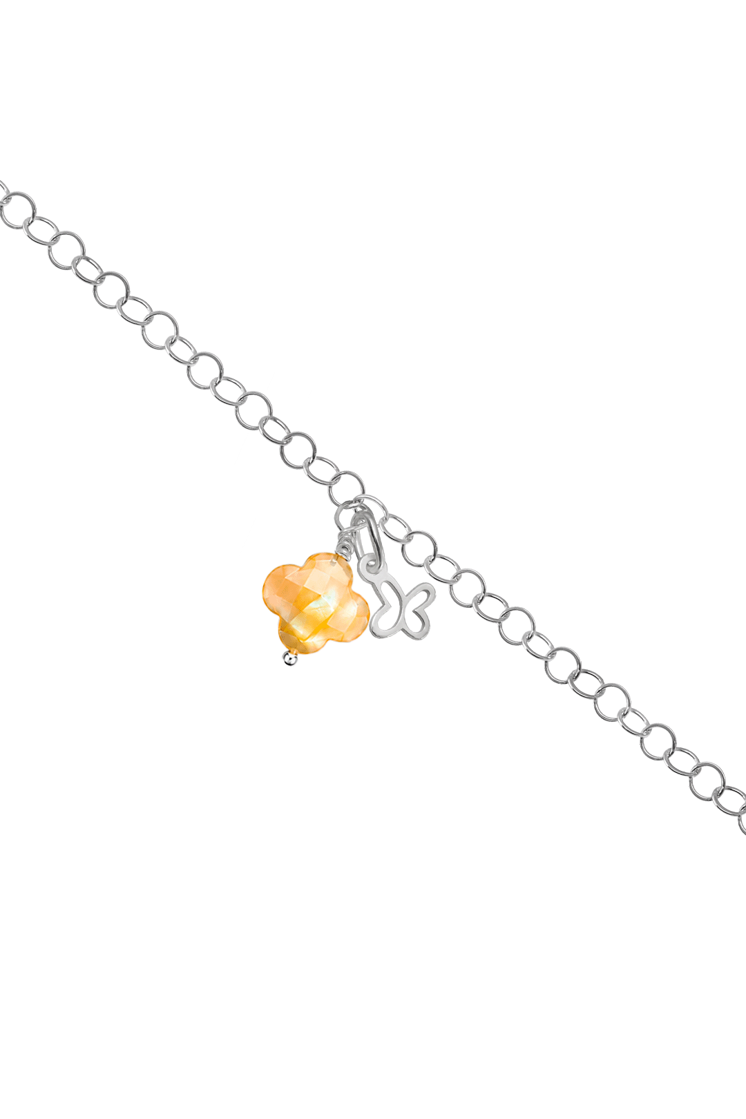 Pulsera Mariposa Mini MOP Amarilla