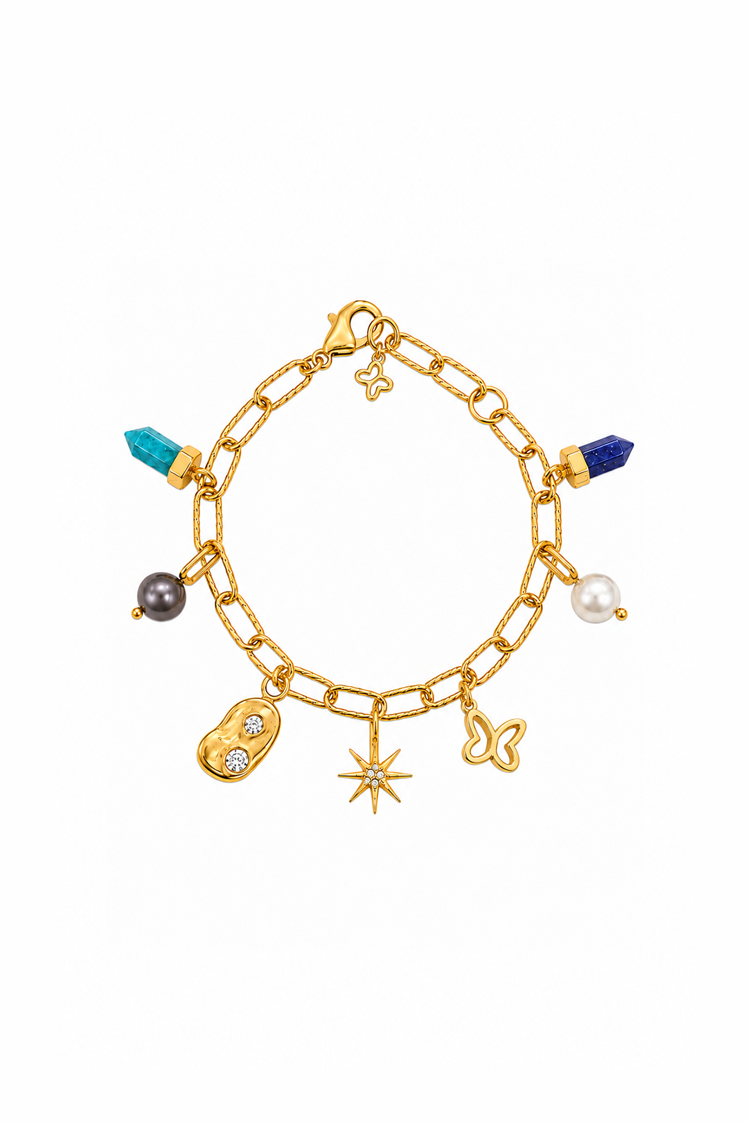 Pulsera Icónica Charms Con Mariposa