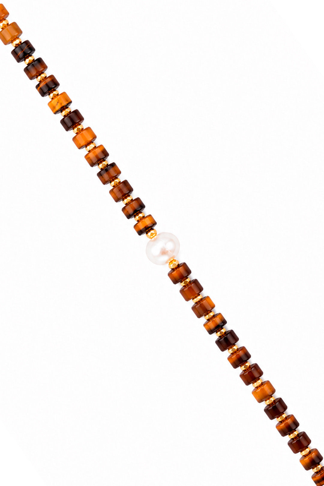 Pulsera Ojo De Tigre Pirita Y Perla