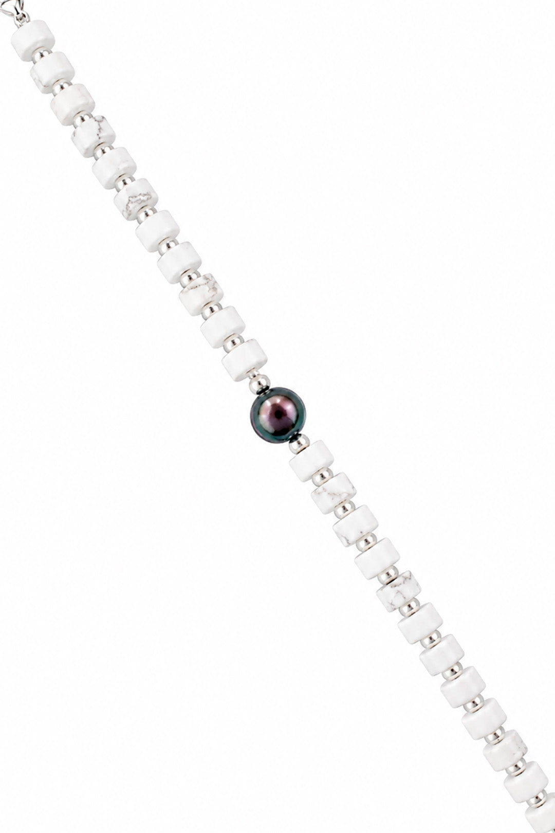 Pulsera Howlita Pirita Y Perla