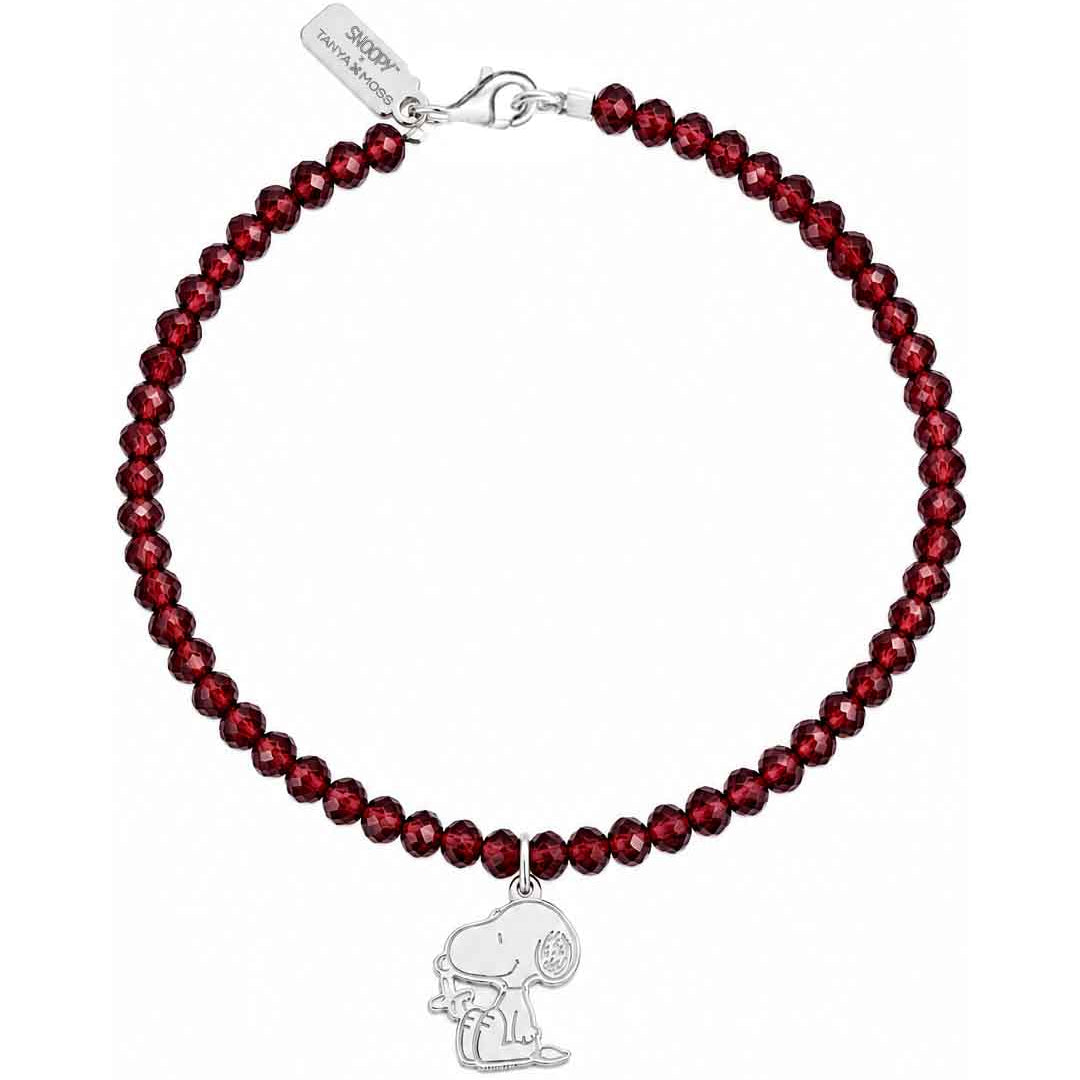 Pulsera Snoopy Y Granate