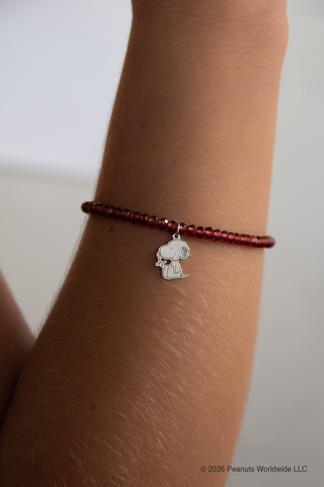 Pulsera Snoopy Y Granate