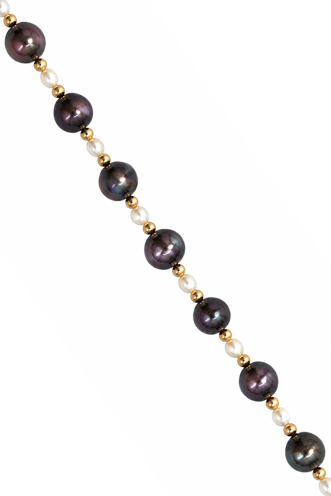 Pulsera Perlas Moradas y Blancas